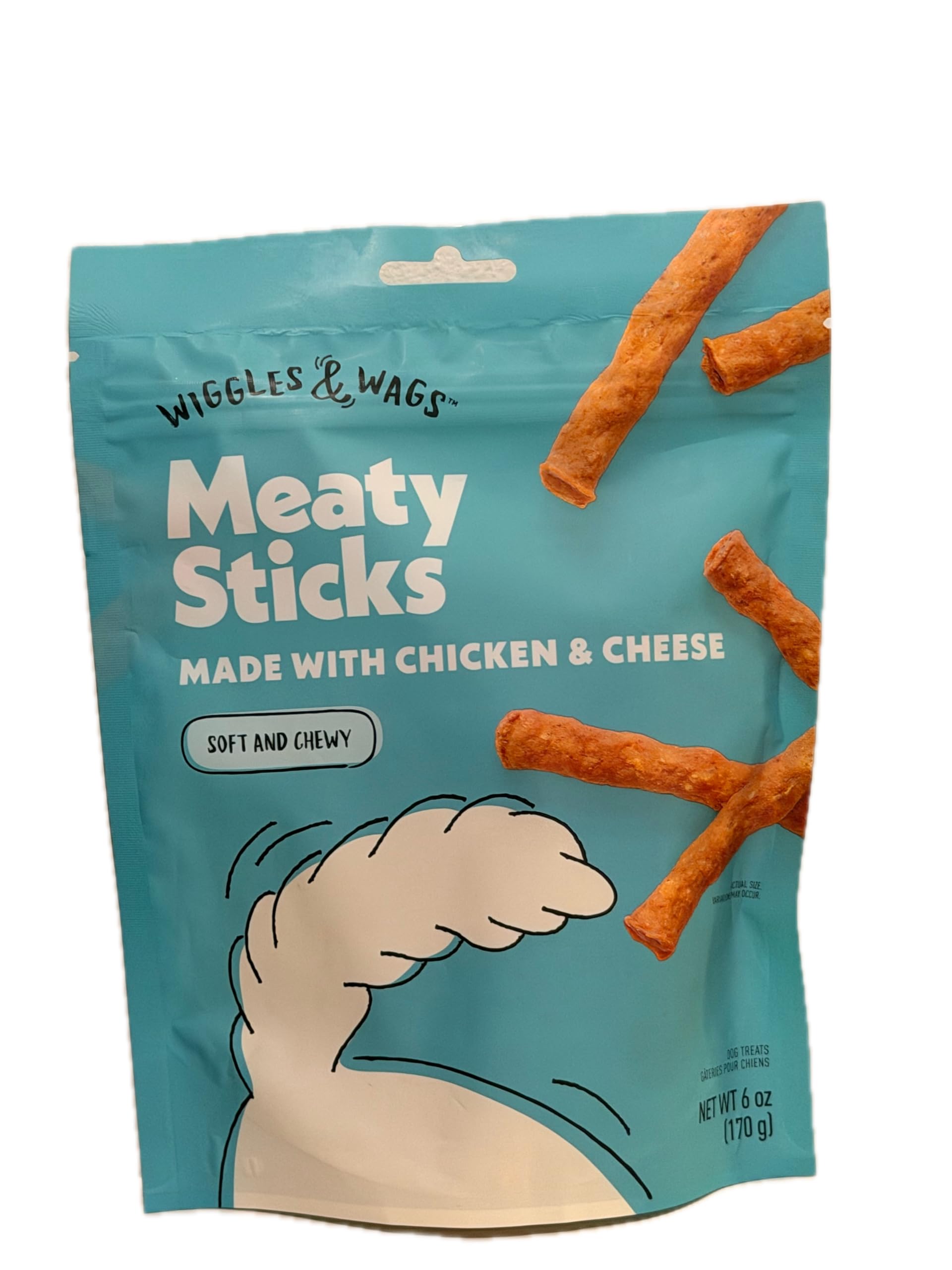 Amazon.com : Wiggles and Wags Soft Chews Chicken & Cheese Sticks 1